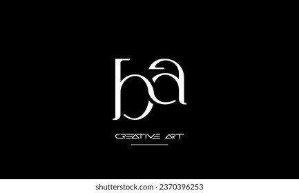 BA, AB, B, A abstract letters logo monogram
