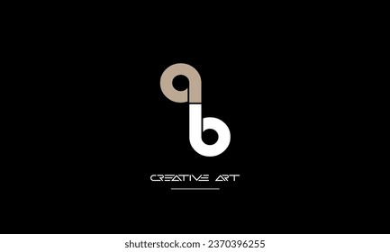 BA, AB, B, A abstract letters logo monogram