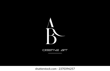 BA, AB, B, A abstract letters logo monogram