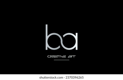 BA, AB, B, A abstract letters logo monogram