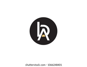 BA, AB Initial Logo designs with circle background