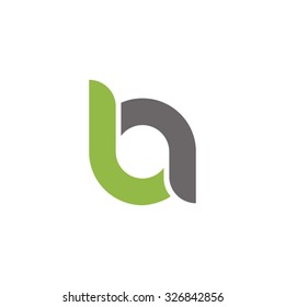 ba, ab initial overlapping rounded letter logo