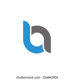 ba, ab initial overlapping rounded letter logo