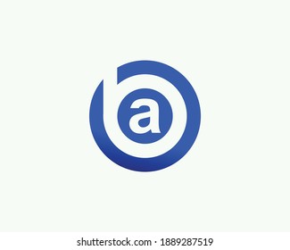 PLANTILLA DE VECTOR DE DISEÑO DE LOGOTIPO DE BA AB LETTER
