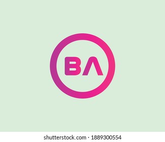 BA AB LETTER LOGO DESIGN VECTOR TEMPLATE