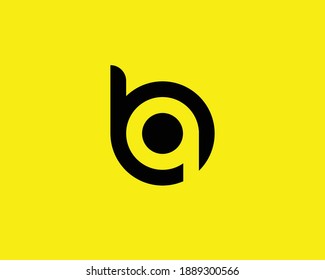 BA AB LETTER LOGO DESIGN VECTOR TEMPLATE