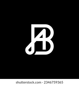 BA or AB letter logo design, BA or AB monogram initials logo concept, icon, vector