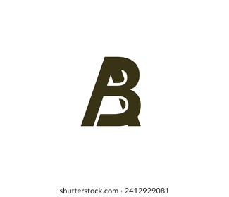 BA AB Logo design vector template