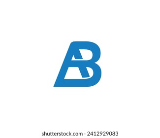 BA AB Logo design vector template