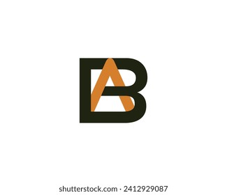 BA AB Logo design vector template