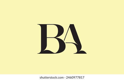 BA , AB Logo initial design 