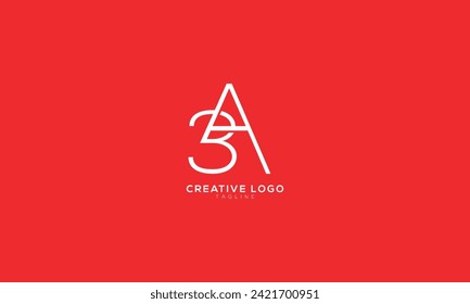 BA Abstract initial monogram letter alphabet logo design