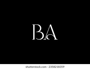 BA  abstract letters logo monogram logo design