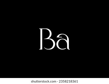 Diseño del logotipo del logotipo del logotipo de letras abstractas de BA