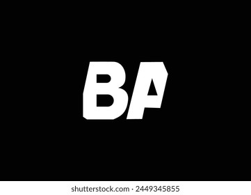 BA  abstract logo design and letter logo design