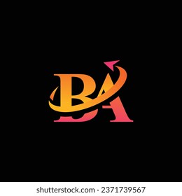 BA aerospace creative logo design