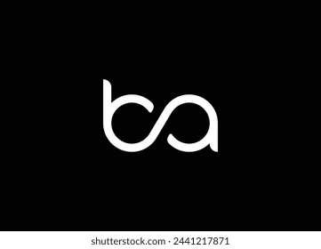 ba Alphabet letters Initials joint logo icon with business card vector template.