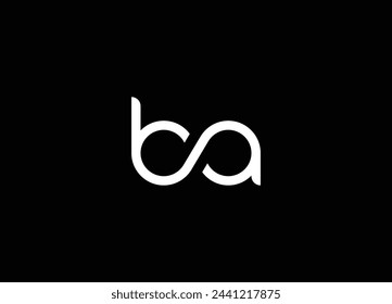 ba Alphabet letters Initials joint logo icon with business card vector template.