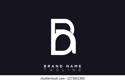 letras alfabéticas BA Iniciales Logotipo de monograma AB, B y A