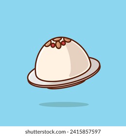 Ba bao fan simple cartoon vector illustration chinese traditional food concept icon isolated