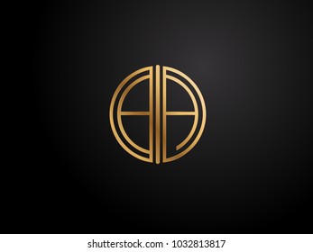 BA circle shape gold color design