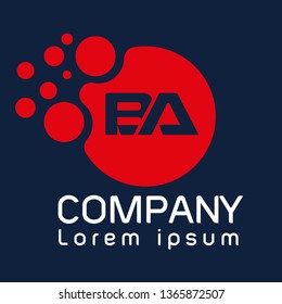 BA company linked letter logo concept. Designed for your web site design, logo, app, UI. initial logo design