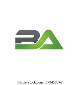 BA company linked letter logo black green