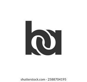 BA creative geometric initial based modern and minimal logo. Letter b a trendy fonts. Universal professional elegant techno vector design.