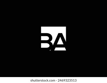 BA creative initial logo design and monogram logo