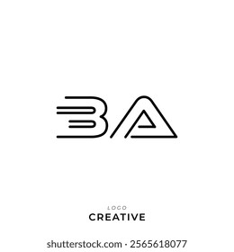 BA Creative Latter Logo Design Branding Logo Design. Creative Logo. Template. Vector illustration. Modern Design. Monogram Design. Brand Identity. Company Logo.