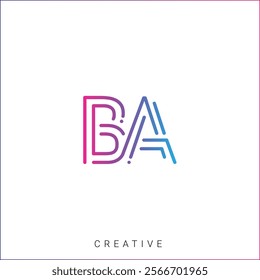 BA Creative Latter Logo Design Branding Logo Design. Creative Logo. Template. Vector illustration. Modern Design. Monogram Design. Brand Identity. Company Logo.