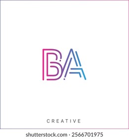 BA Creative Latter Logo Design Branding Logo Design. Creative Logo. Template. Vector illustration. Modern Design. Monogram Design. Brand Identity. Company Logo.