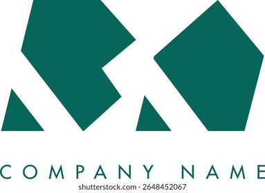 BA criativo moderno abstrato carta logotipo vetor design. Utilizável para sua empresa ou empresa e identidade da marca.