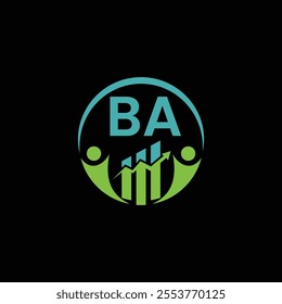 BA Financial logo design template