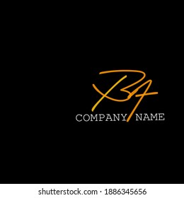 BA handgeschriebenes Logo für Identität