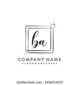 BA Initial beauty monogram logo vector