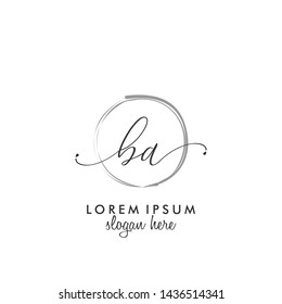 BA Initial beauty monogram logo vector