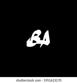 BA initial handwriting logo for identity