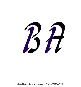 BA initial handwritten logo for identity
