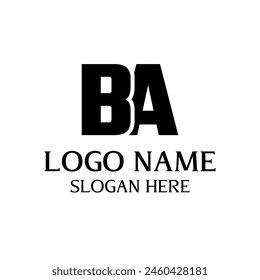 Ba initial letter logo design