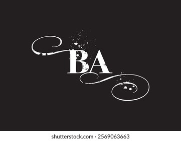 BA initial letter logo design and minimalist logo
