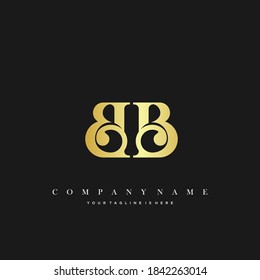 BA Initial Letter Logo Luxury Template Design