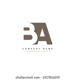 BA Initial Letter Logo - Minimal Vector Logo