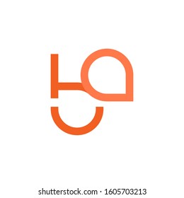 BA initial letter logo template vector icon design