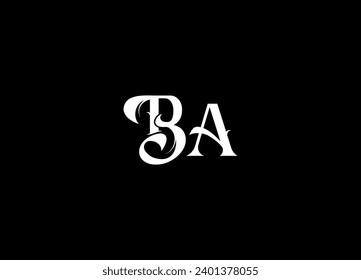 BA  initial logo design and creative logo