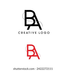 BA initial logo design icon