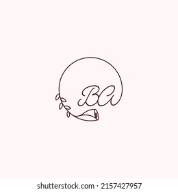 BA initial logo letters in high quality professional design that will print well across any print media