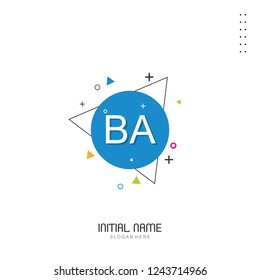 BA Initial logo template vector