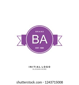 BA Initial logo template vector