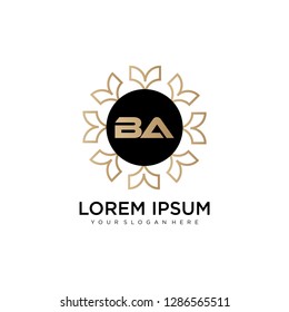 BA initial logo template vector